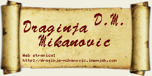 Draginja Mikanović vizit kartica